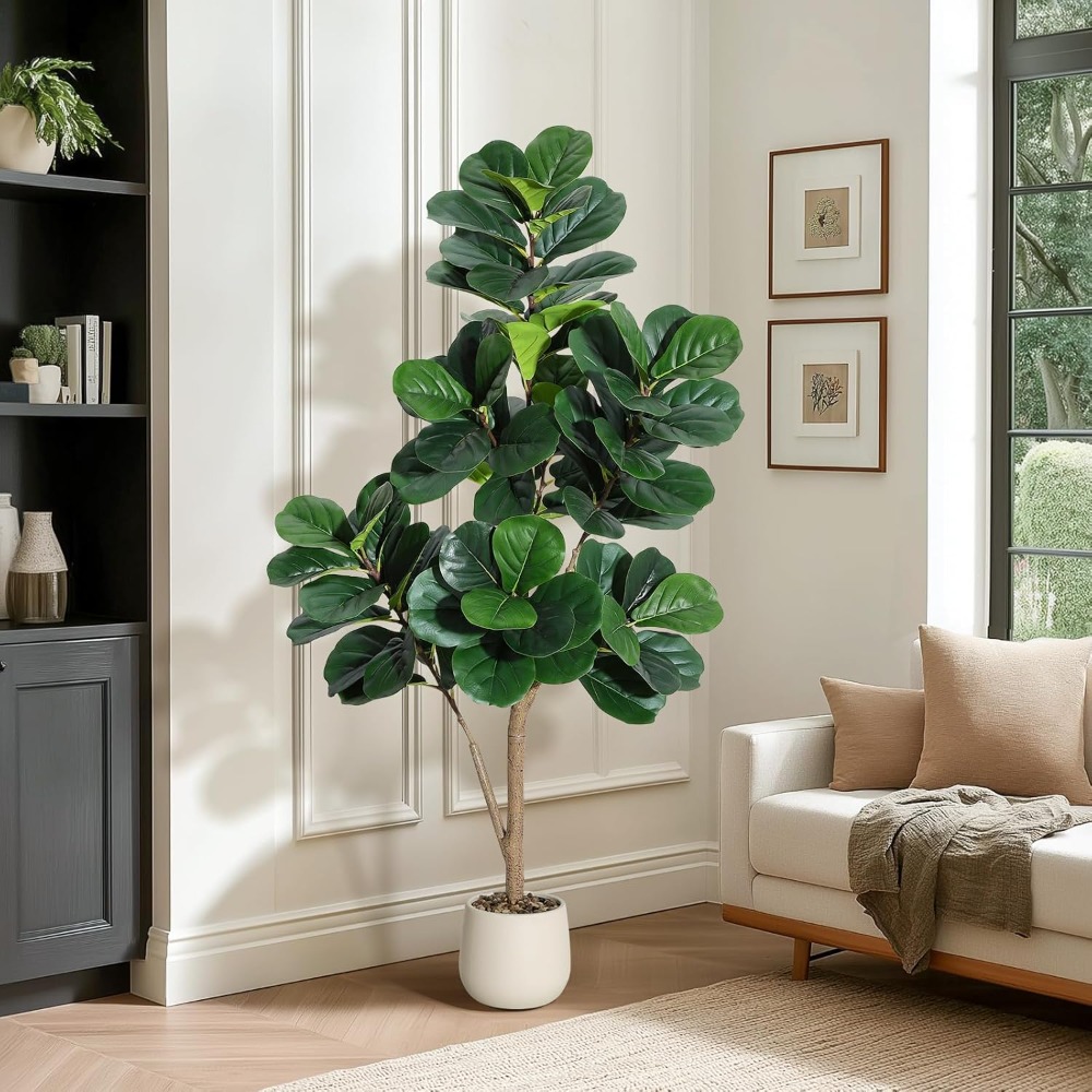 Ficus Lyrata Tree - Lifelike Artificial Fiddle Leaf Fig Tree