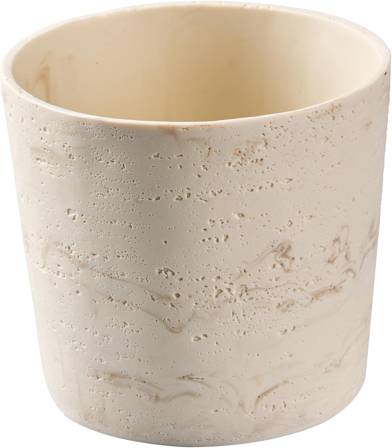 Aloe Vera Pot - 7 Inch Natural Travertine Textures Plant