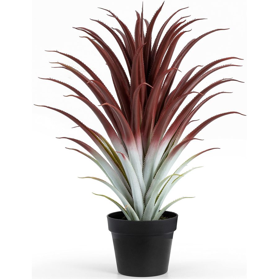 Aloe Vera Pot - Hyper Realistic Big Red Artificial Aloe