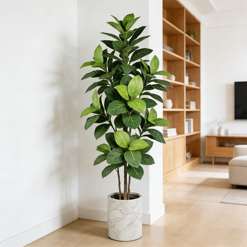 Ficus Lyrata Tree - 70-130cm Artificial Ficus Plants Large Fake