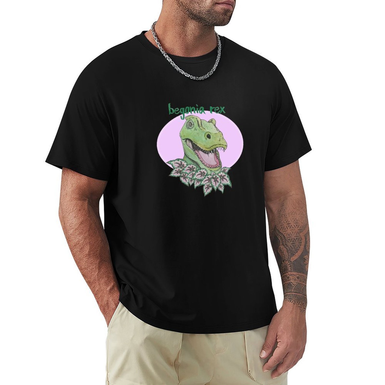 Begonia Rex - T rex begonia (pink) T-Shirt Summer