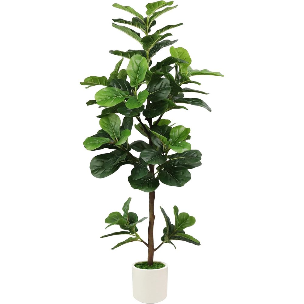 Ficus Lyrata Tree - 5-Foot Artificial Fiddle Leaf Tree with