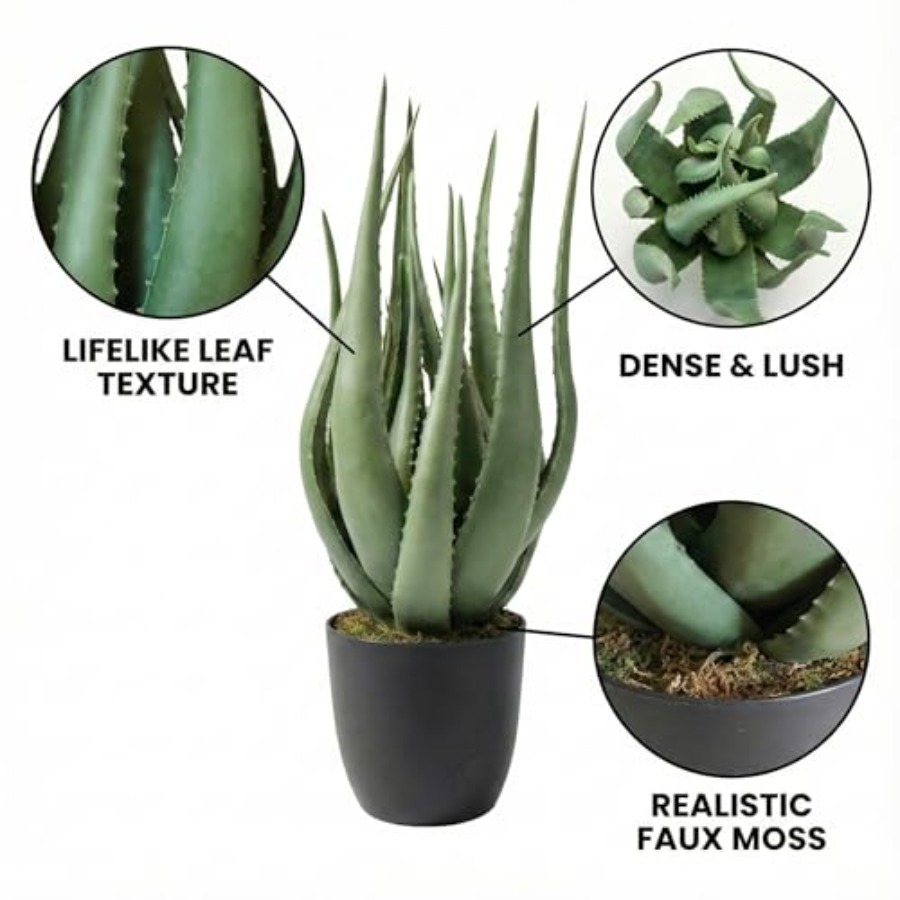 Large Potted Artificial Aloe V - Aloe Vera Pot avis et prix
