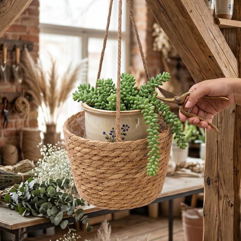 1/3x Rope Hanging Planter Bask - Spider Plant Hanging avis et prix