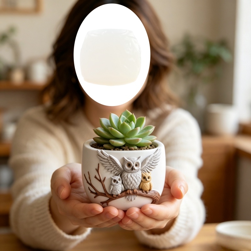 The owl standing on the branch - Echeveria Succulent avis et prix