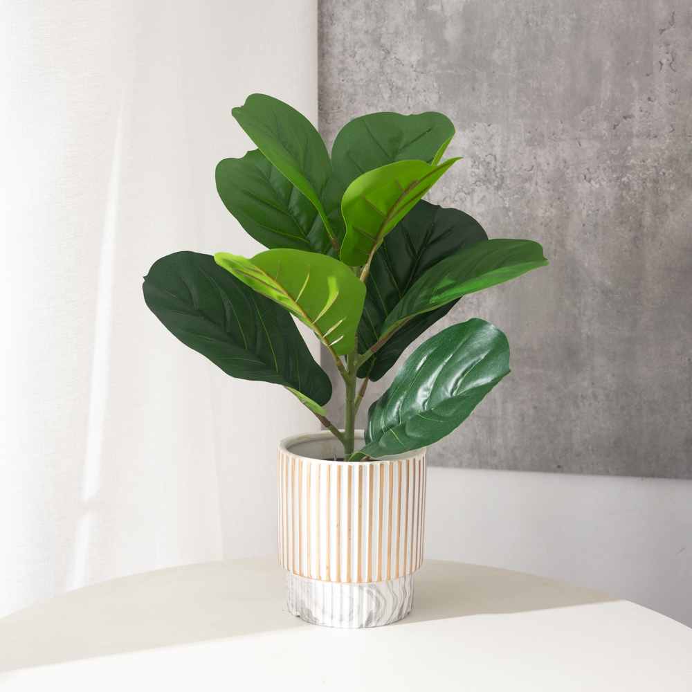 38cm 9 Forks Artificial Ficus  - Ficus Lyrata Tree avis et prix