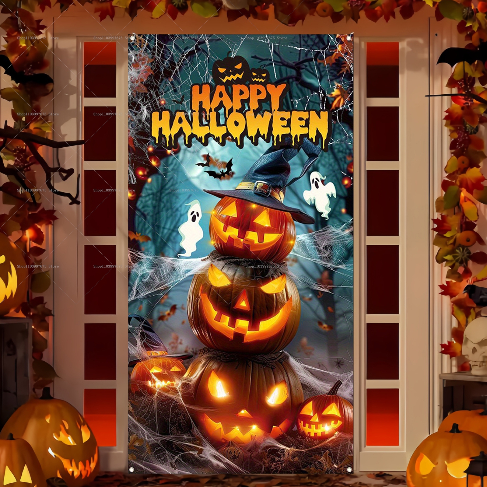 Happy Halloween Door Banner Ev - Spider Plant Hanging avis et prix