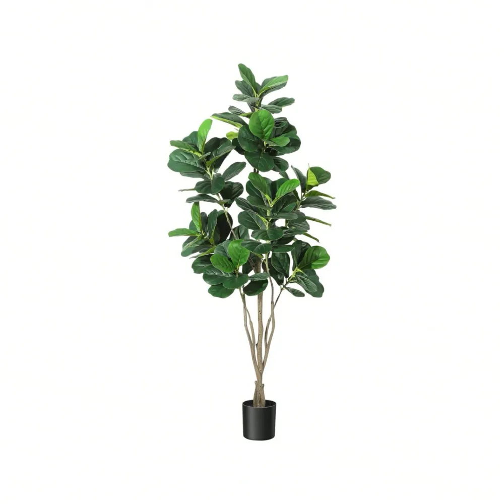 6FT Tall Artificial Fiddle Lea - Ficus Lyrata Tree avis et prix