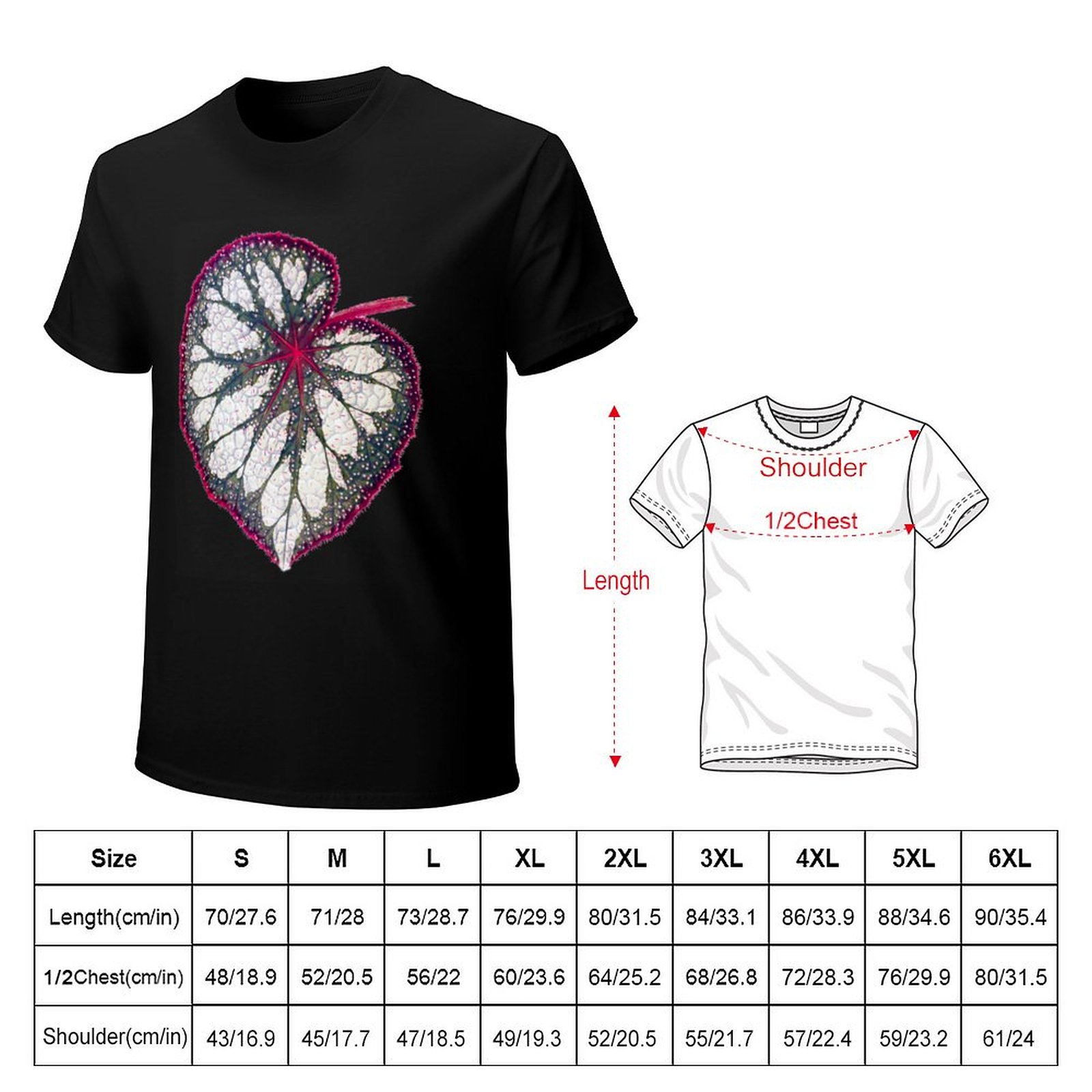 Begonia rex T-Shirt Work Outdo - Begonia Rex avis et prix