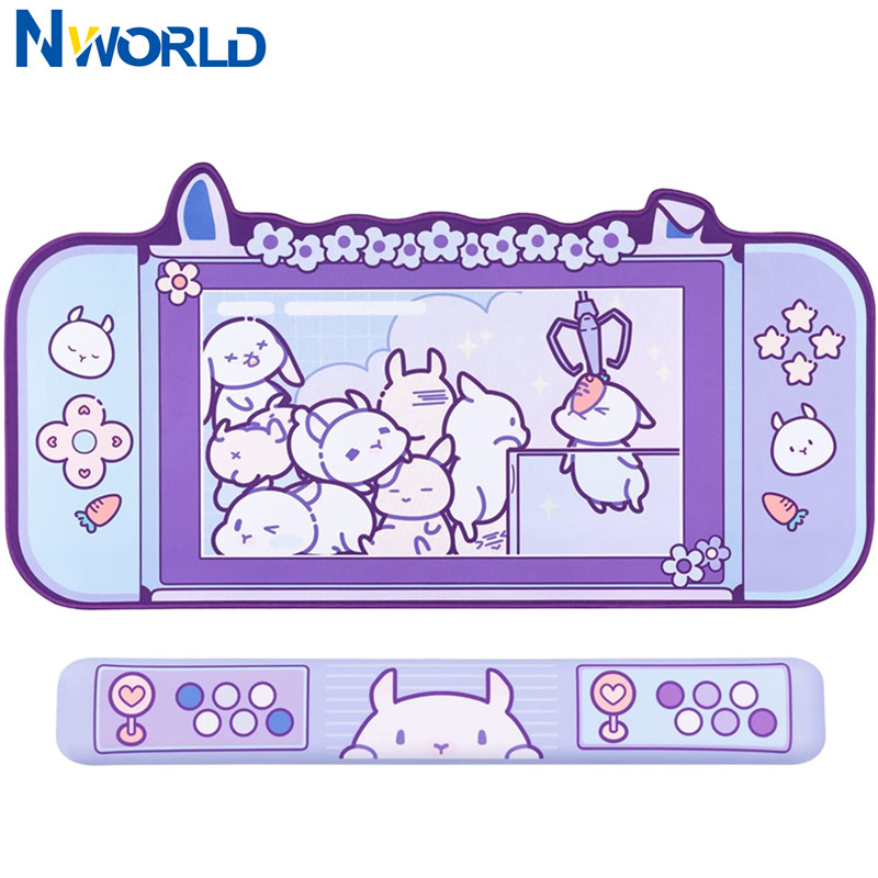 Large Kawaii Gaming Mouse Pad  - Tradescantia Purple avis et prix