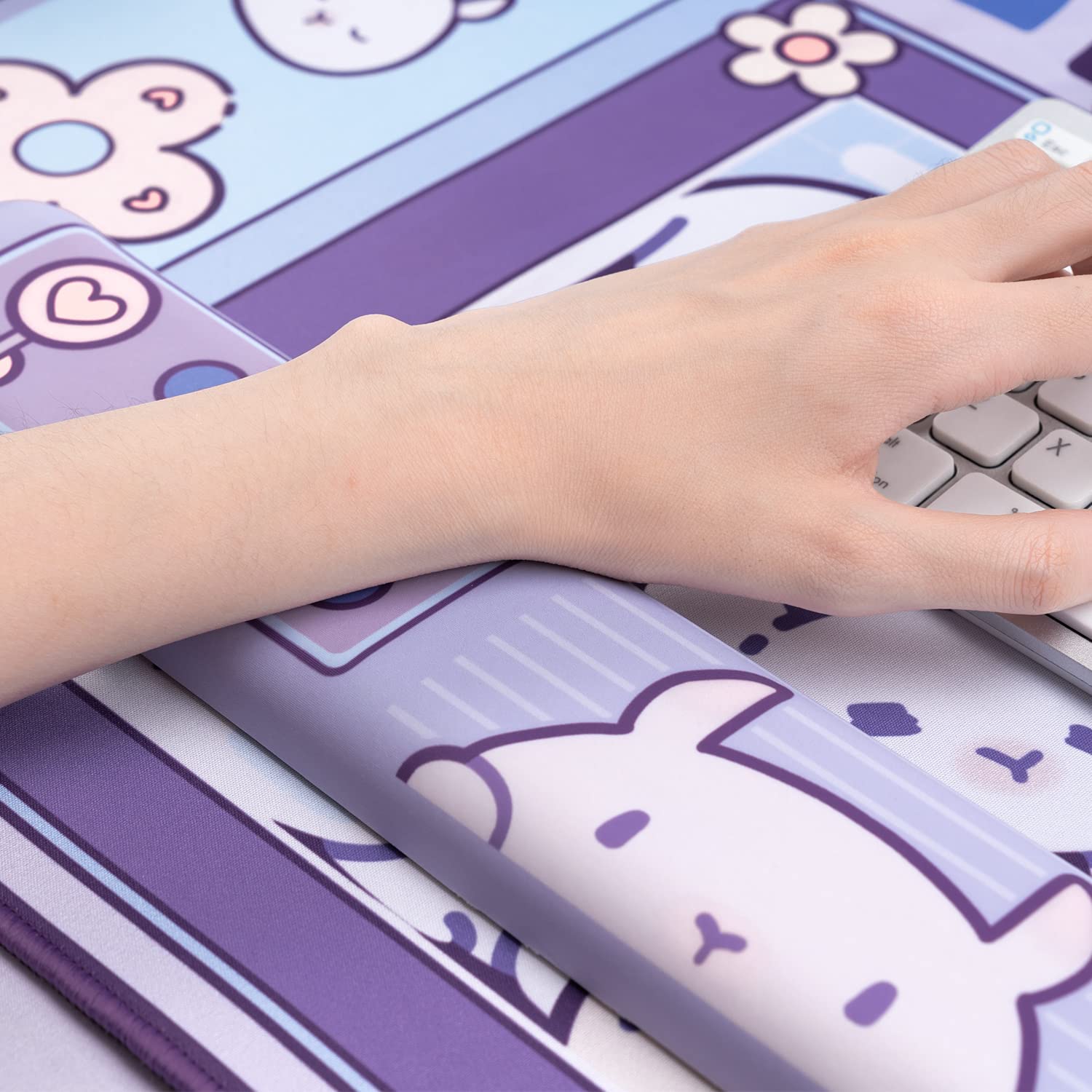 Large Kawaii Gaming Mouse Pad  - Tradescantia Purple avis et prix