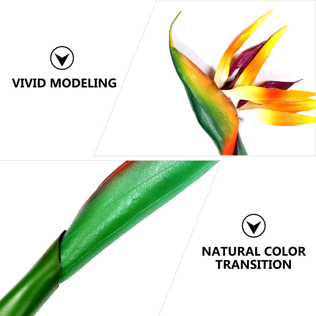 Artificial Strelitzia Bird of  - Bird Paradise Strelitzia avis et prix