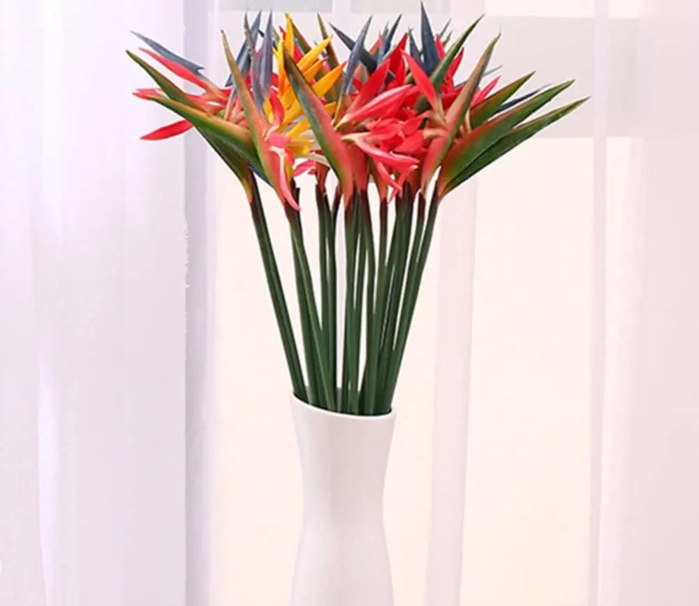 8PCS Artificial Flowers Streli - Bird Paradise Strelitzia avis et prix