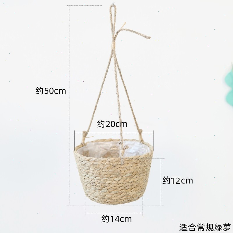Straw Hanging Basket Flower Po - Spider Plant Hanging avis et prix