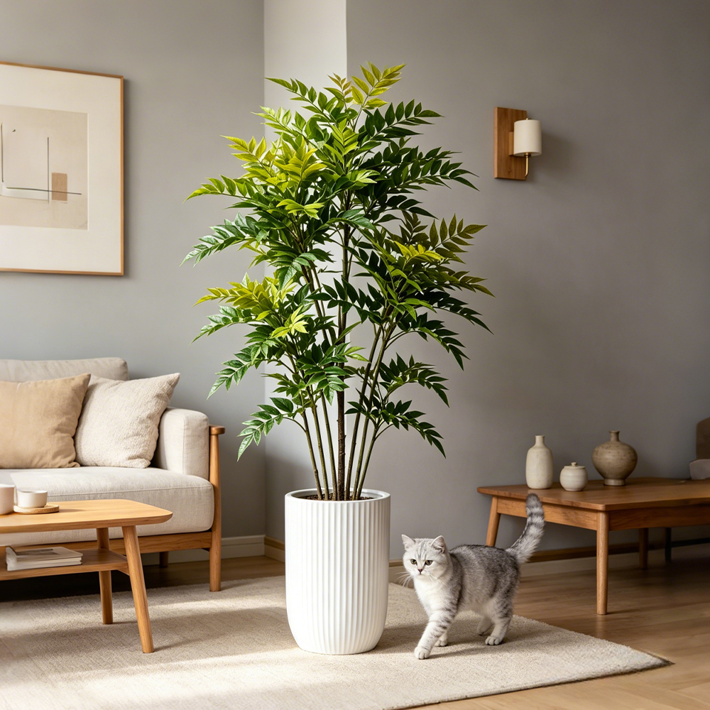 73-135cm Artificial Nandina Pl - Ficus Lyrata Tree avis et prix