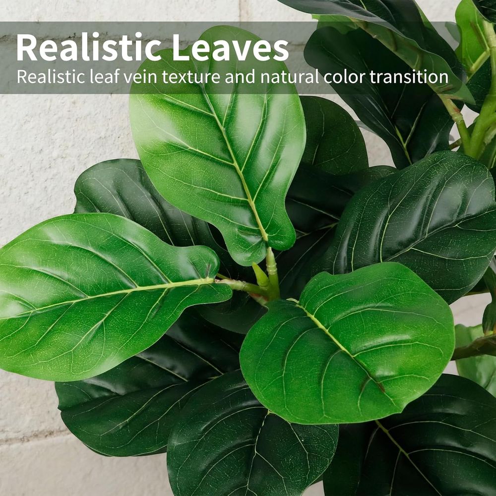 5-Foot Artificial Fiddle Leaf  - Ficus Lyrata Tree avis et prix