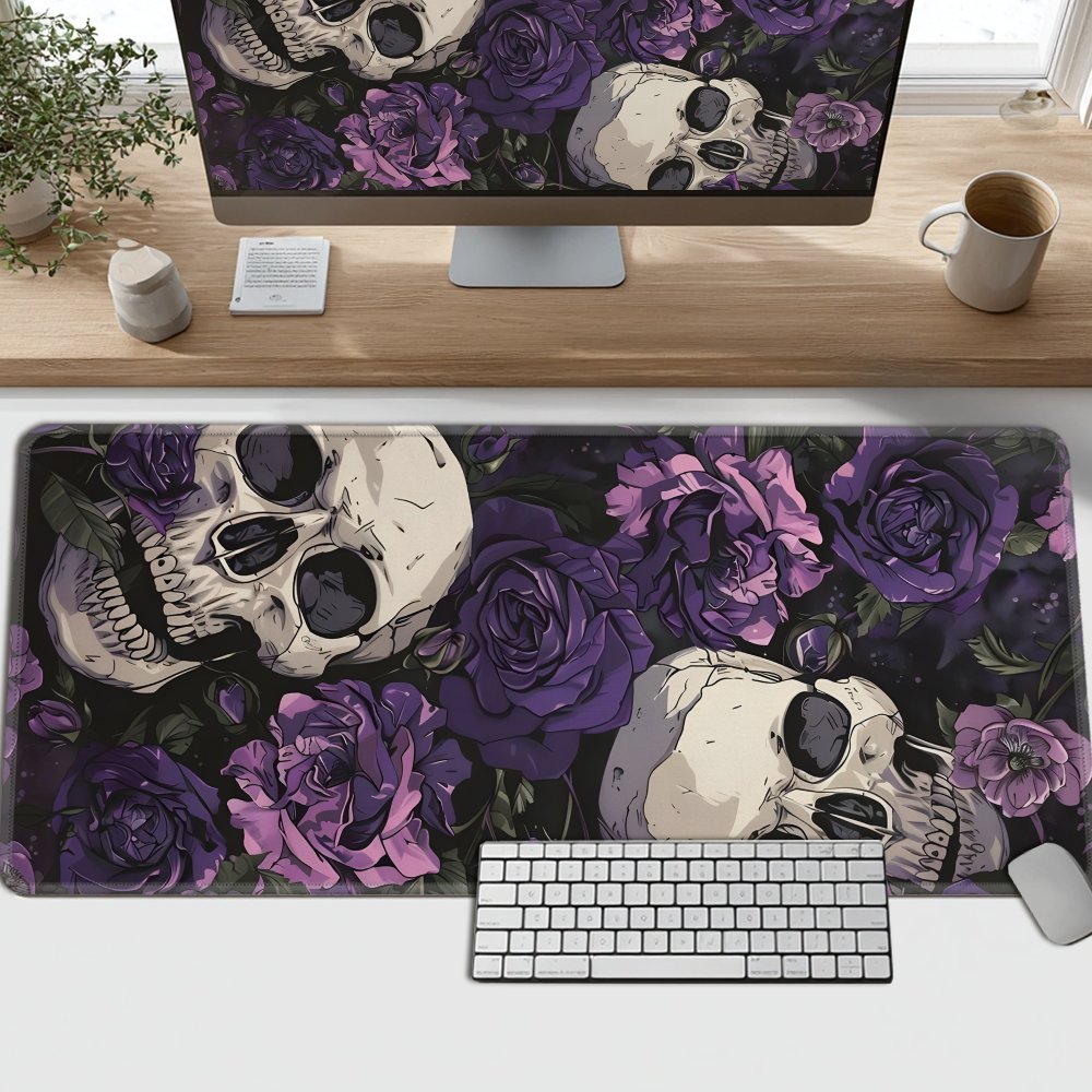 Gothic skull and purple flower - Tradescantia Purple avis et prix